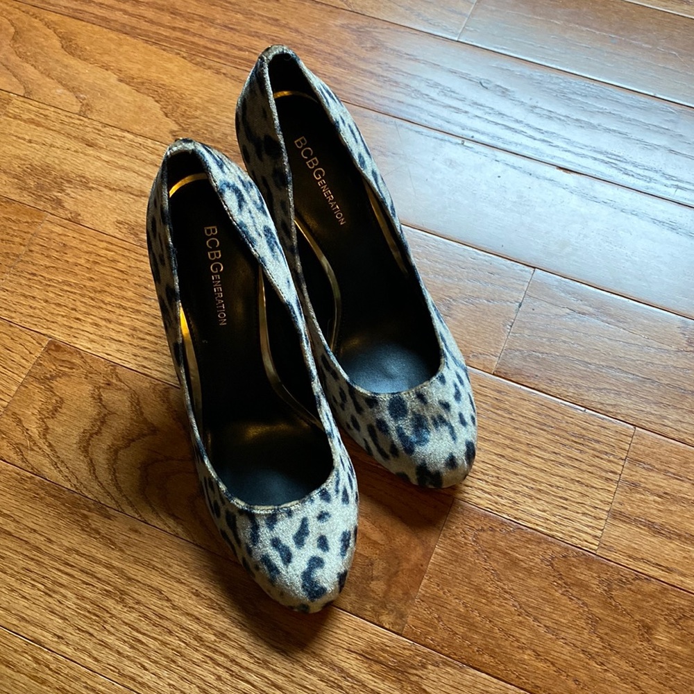 BCBGeneration high heel leopard print shoe